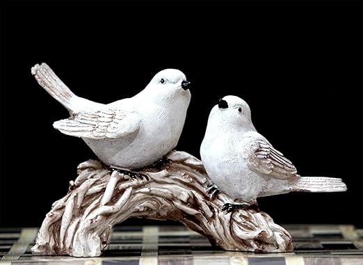 Serene White Bird Duo