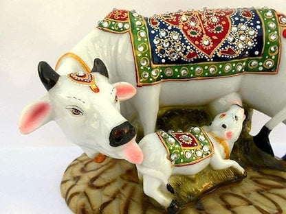 Cow and Calf Kamdhenu Idol – Positive Energy & Prosperity