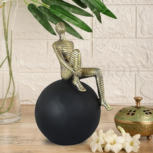 Abstract Thinking Lady Figurine for Home Decor