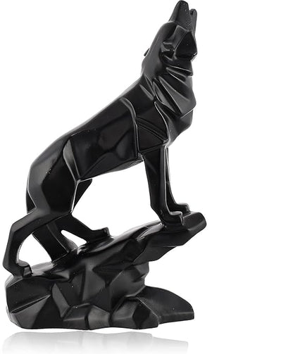Midnight Wolf Diamond Sculpture