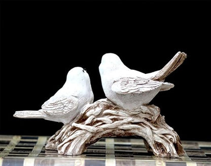 Serene White Bird Duo