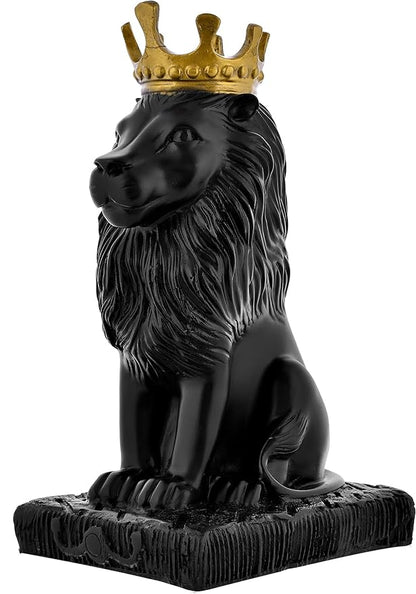 Crowned Lion Statue – Regal Home Decor