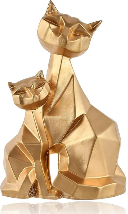 Cat Family Sculpture – Handcrafted Décor