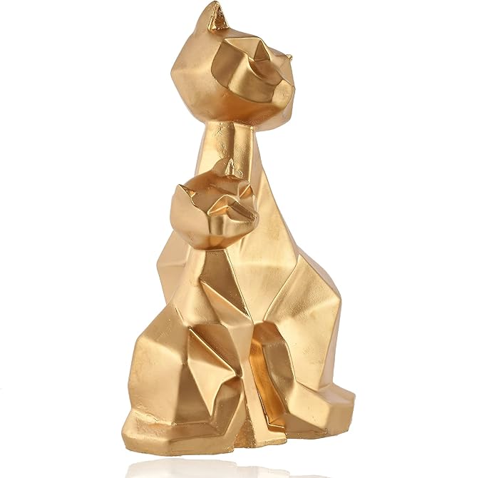 Cat Family Sculpture – Handcrafted Décor
