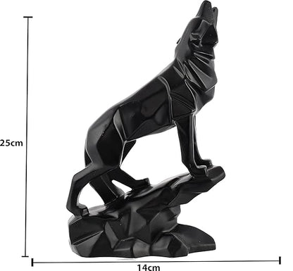 Midnight Wolf Diamond Sculpture