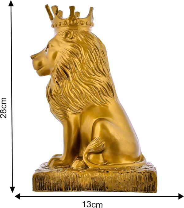 Crowned Lion Statue – Regal Home Decor