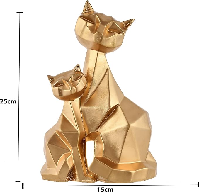 Cat Family Sculpture – Handcrafted Décor