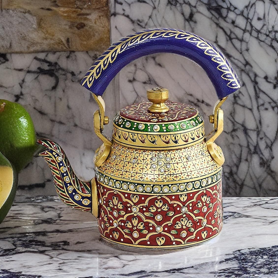 HandcraftedTea Kettle – Decorative Aluminium Art