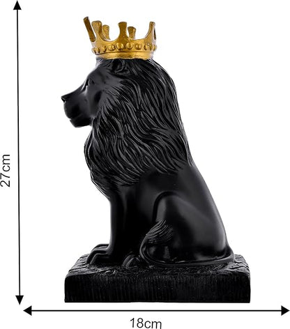 Crowned Lion Statue – Regal Home Decor