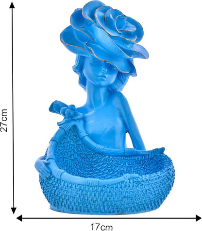 Elegant Lady with Basket Figurine