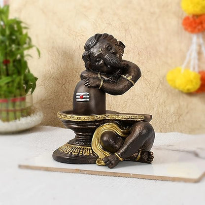 Divine Harmony Shivling Ganesha Decor