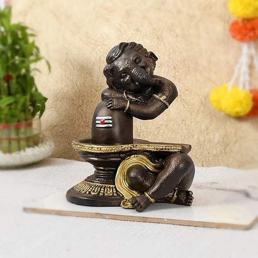 Divine Harmony Shivling Ganesha Decor