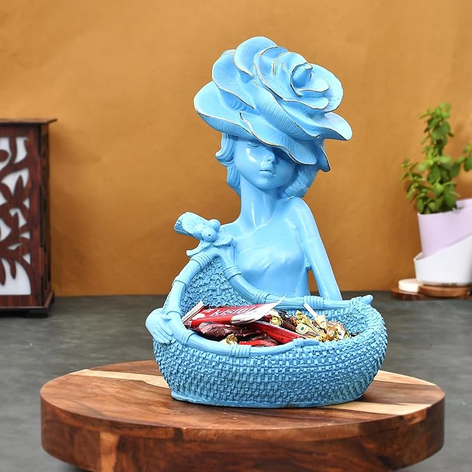 Elegant Lady with Basket Figurine