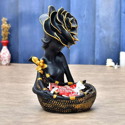 Graceful Ebony Basket Elegance