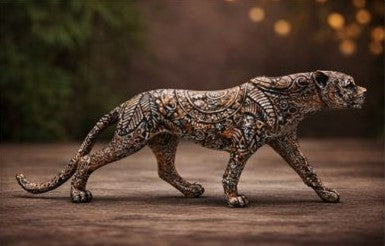 Spiritual Wildlife Leopard Statue – Home & Office Decor